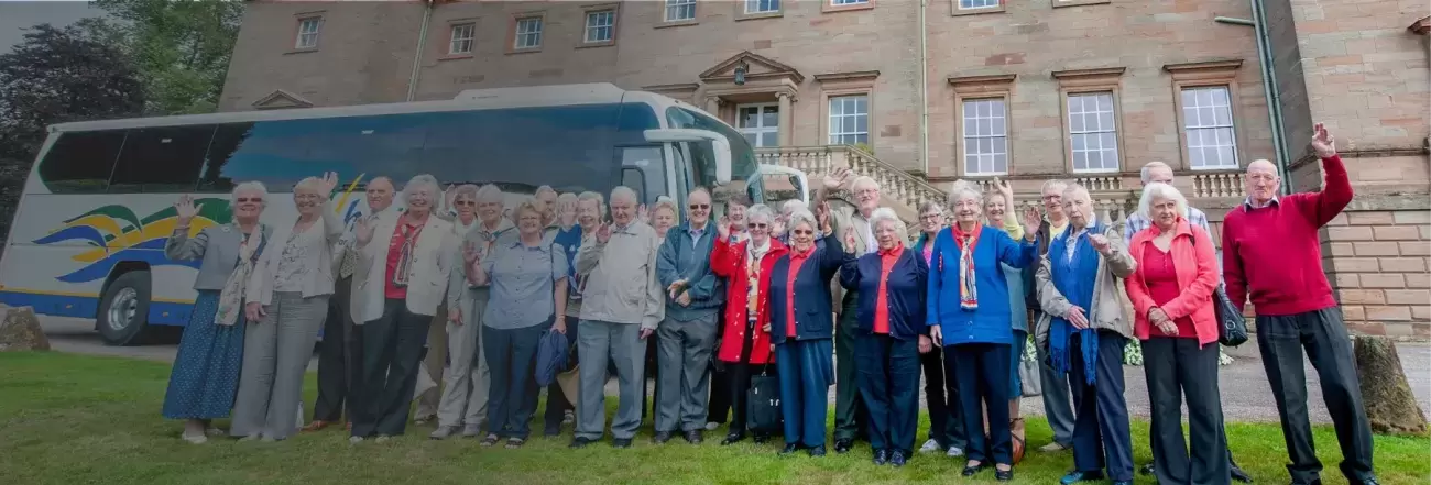 Coach with passengers